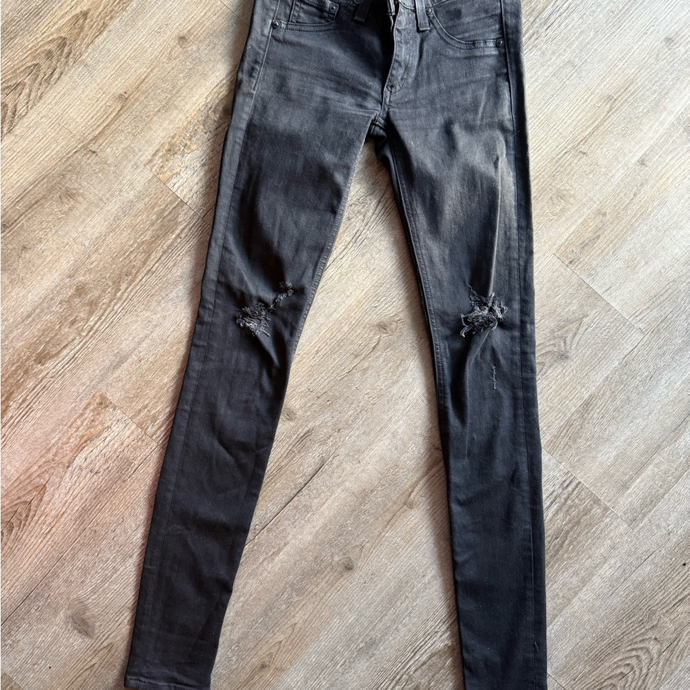 Rag & Bone Washed Black Denim Jeans